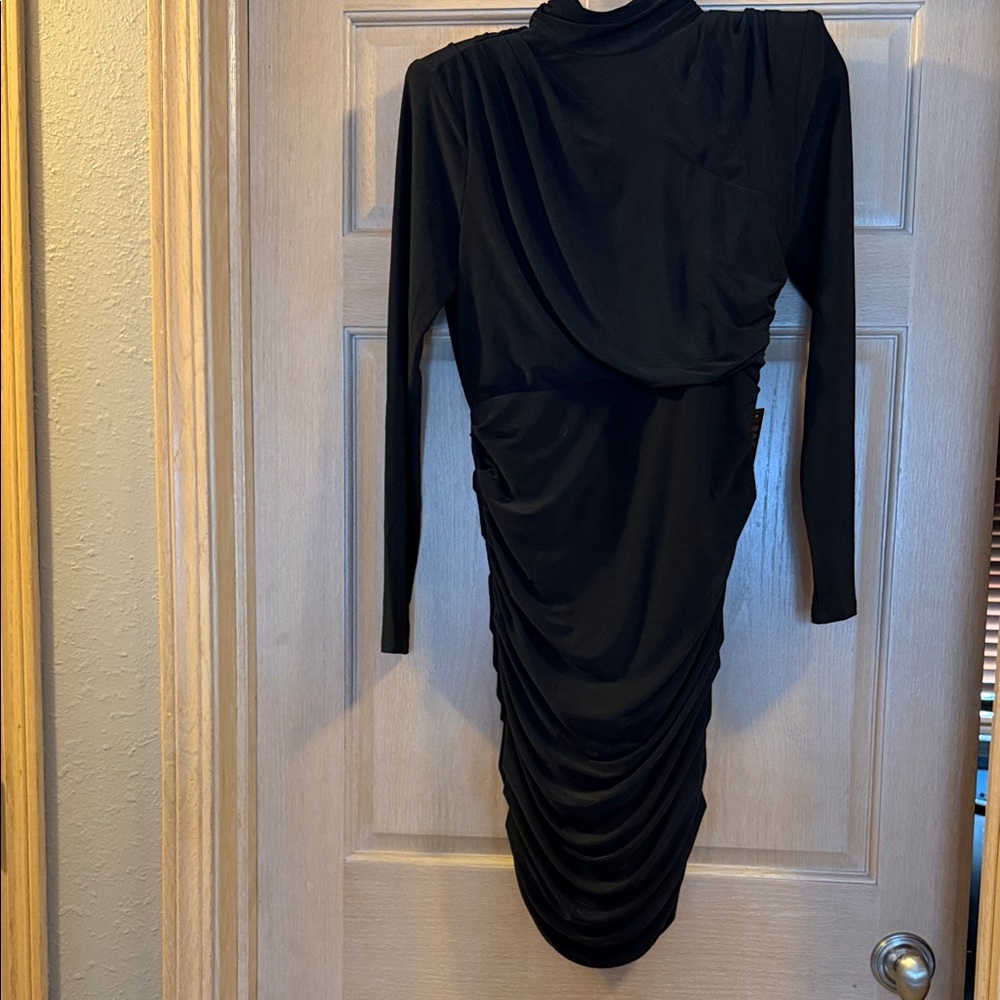 Express Elegant Black Long Sleeve Dress